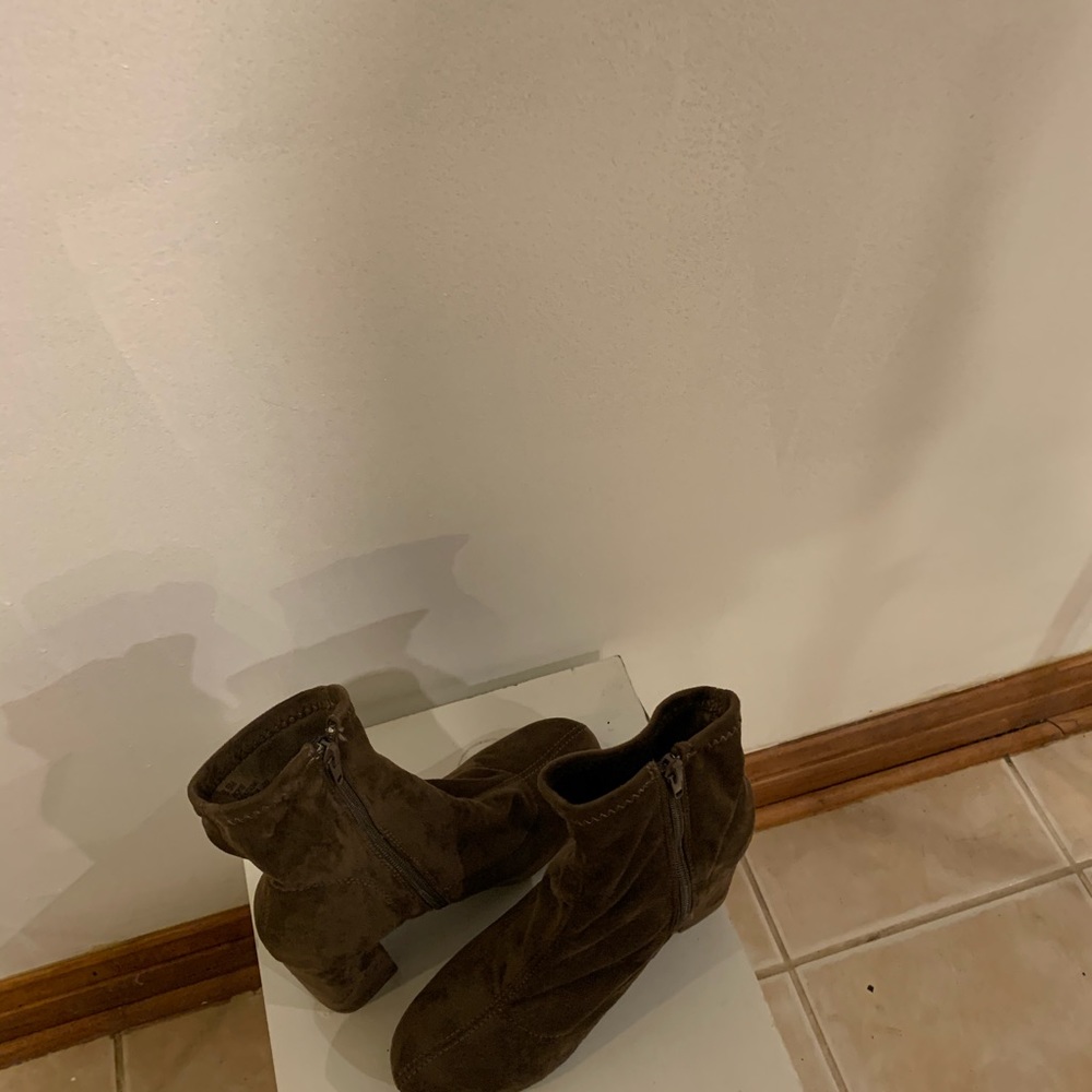 Faux suede boots